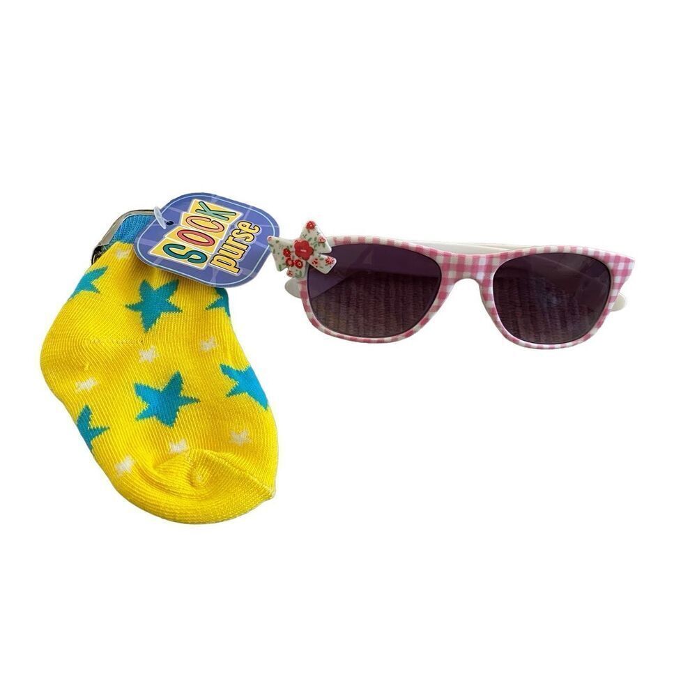 Lot of 2 Toddler Bow Sunglasses Sock Purse Kids